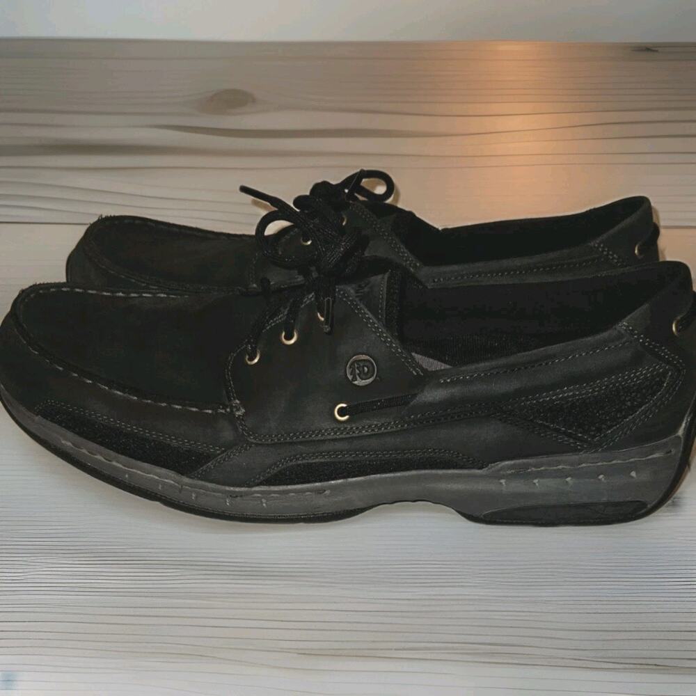 Dunham Men's Captain Black Boat Shoes MCN410BK Size 15